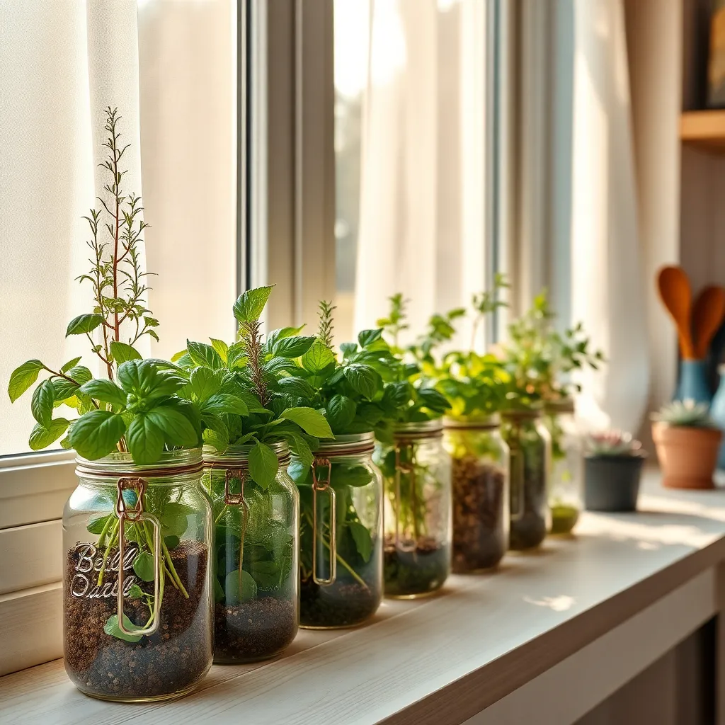Repurpose Mason Jars as Pots