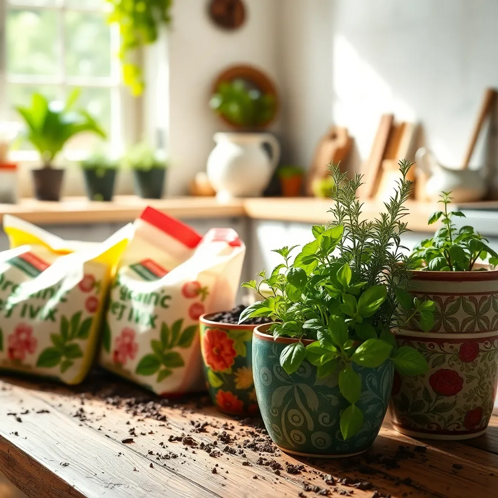Prepare Containers with Potting Mix