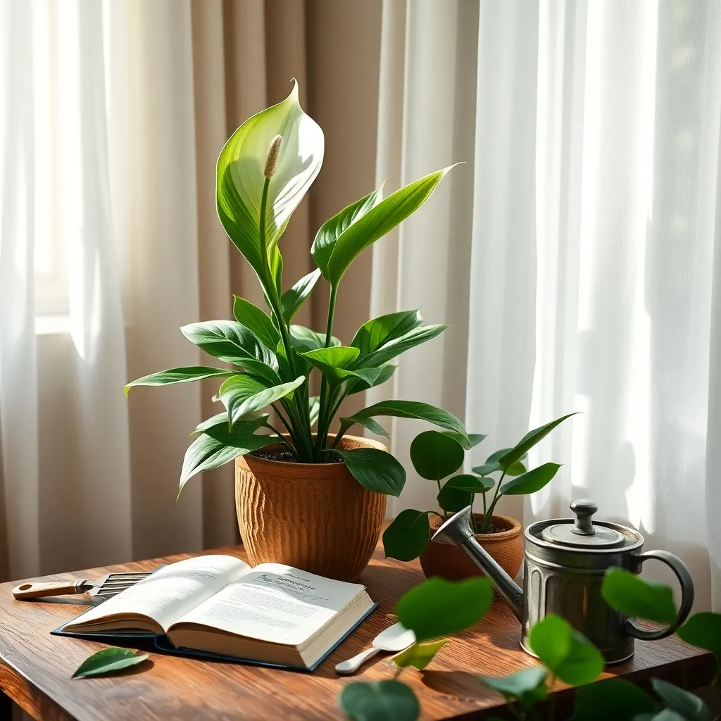 Peace Lily (Spathiphyllum spp.)