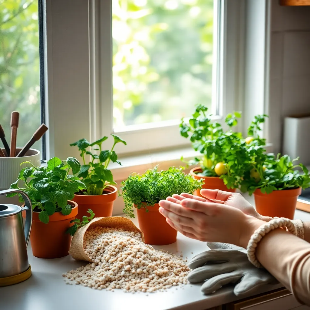 Use Lightweight Potting Mix