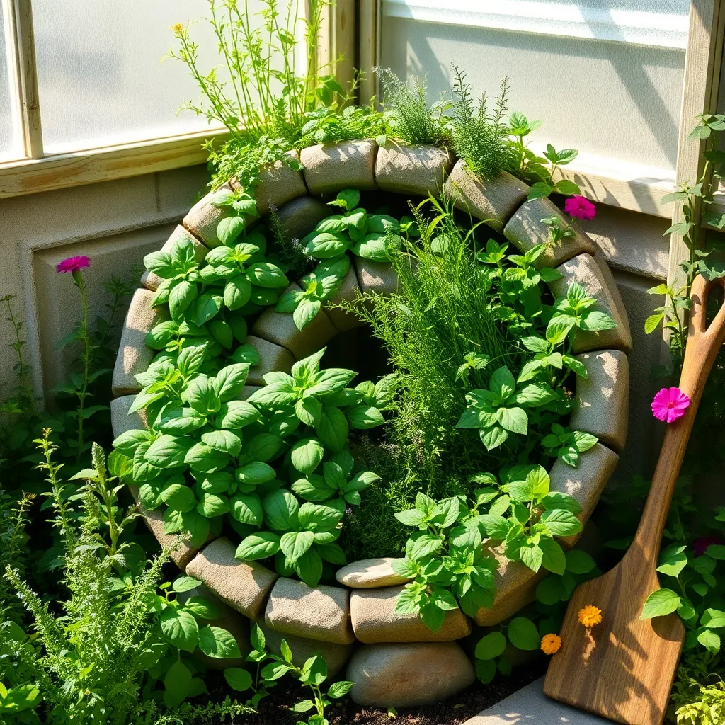 Herb Spiral (Space-Saving and Aromatic)
