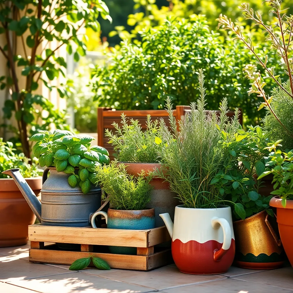 Reuse Containers for Herb Pots