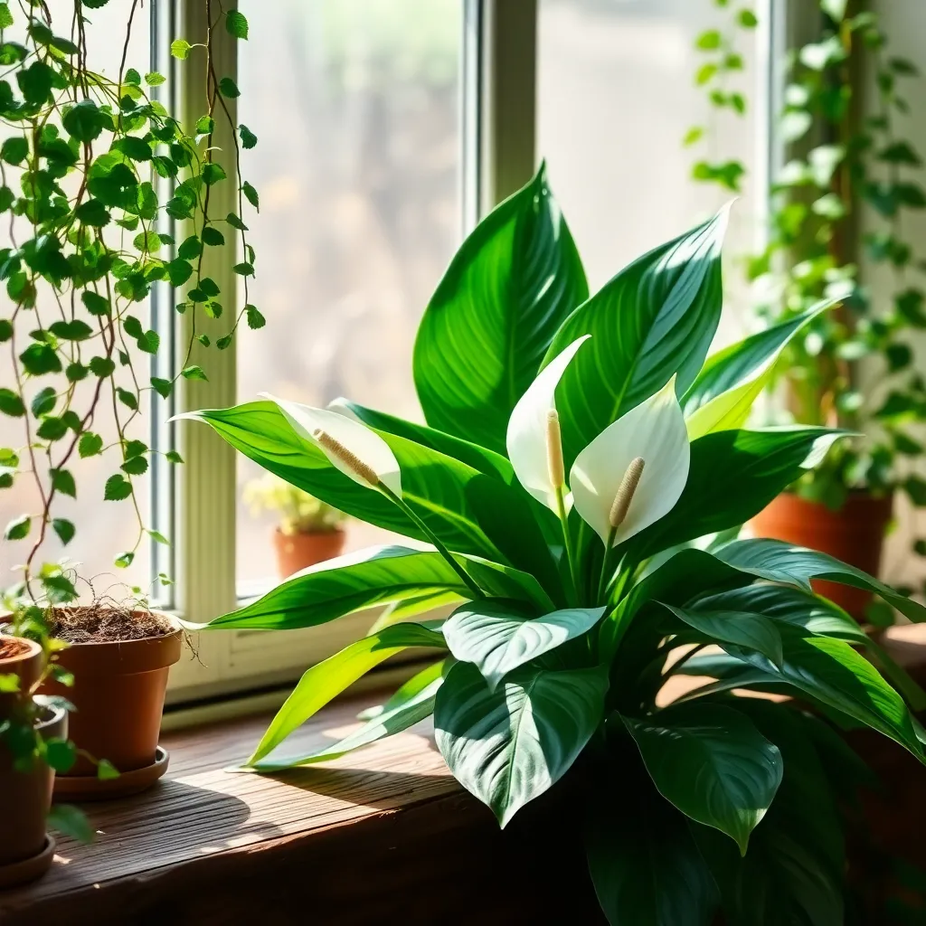 Peace Lily (Spathiphyllum spp.)