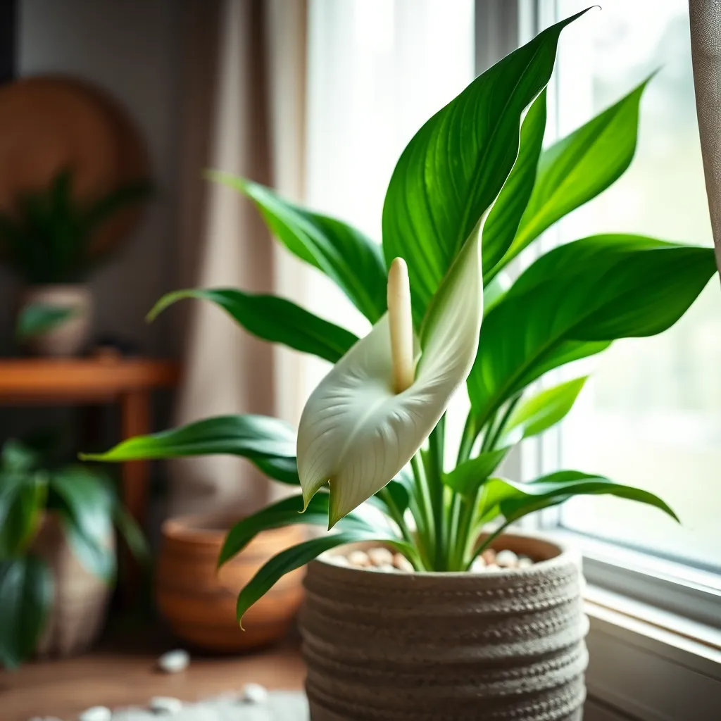 Peace Lily (Spathiphyllum wallisii)