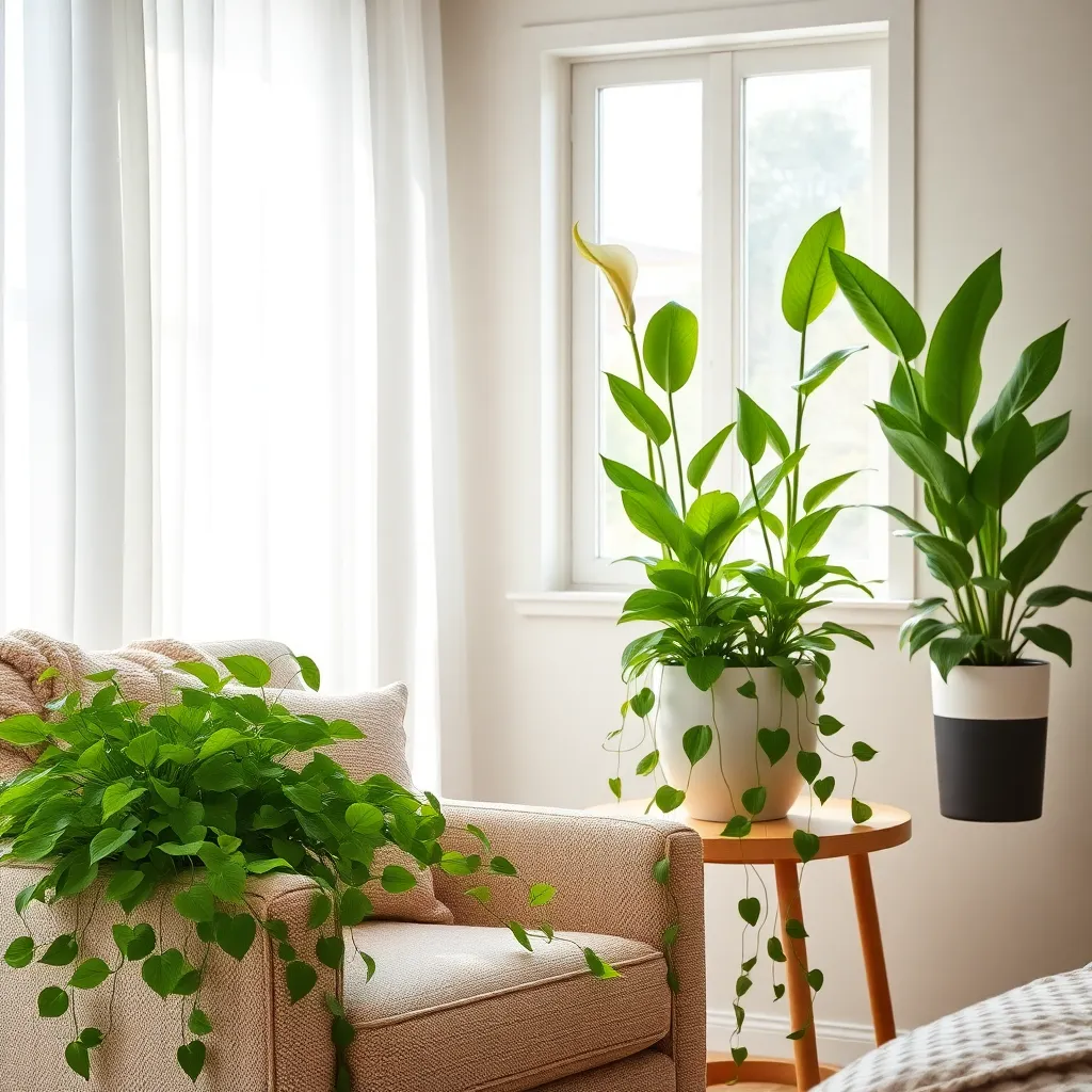 Bedroom Serenity with Greenery