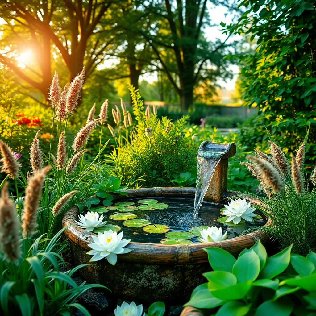 Bamboo Water Feature (Soothing Soundscape)