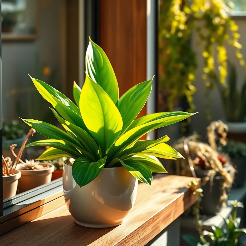 ZZ Plant (Drought-Resistant with Glossy Leaves)