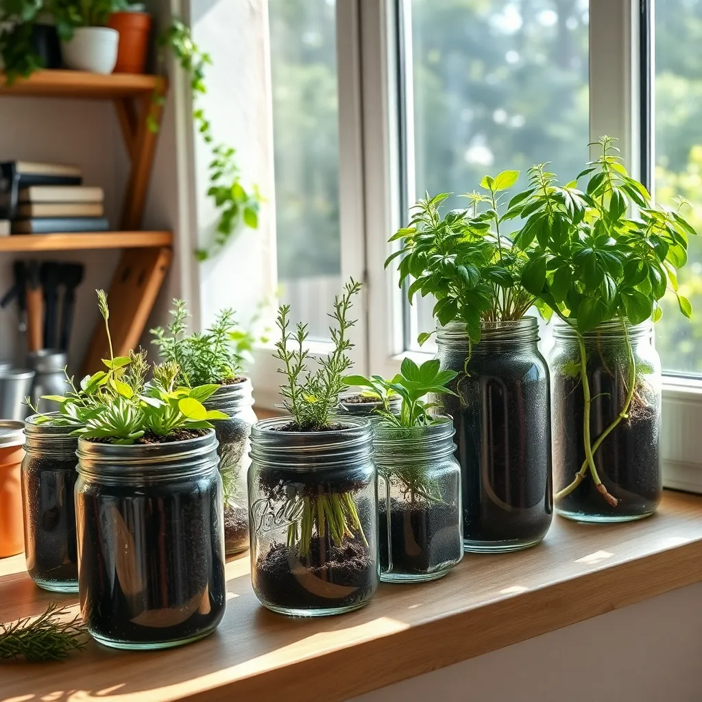 Repurpose Jars as Planters