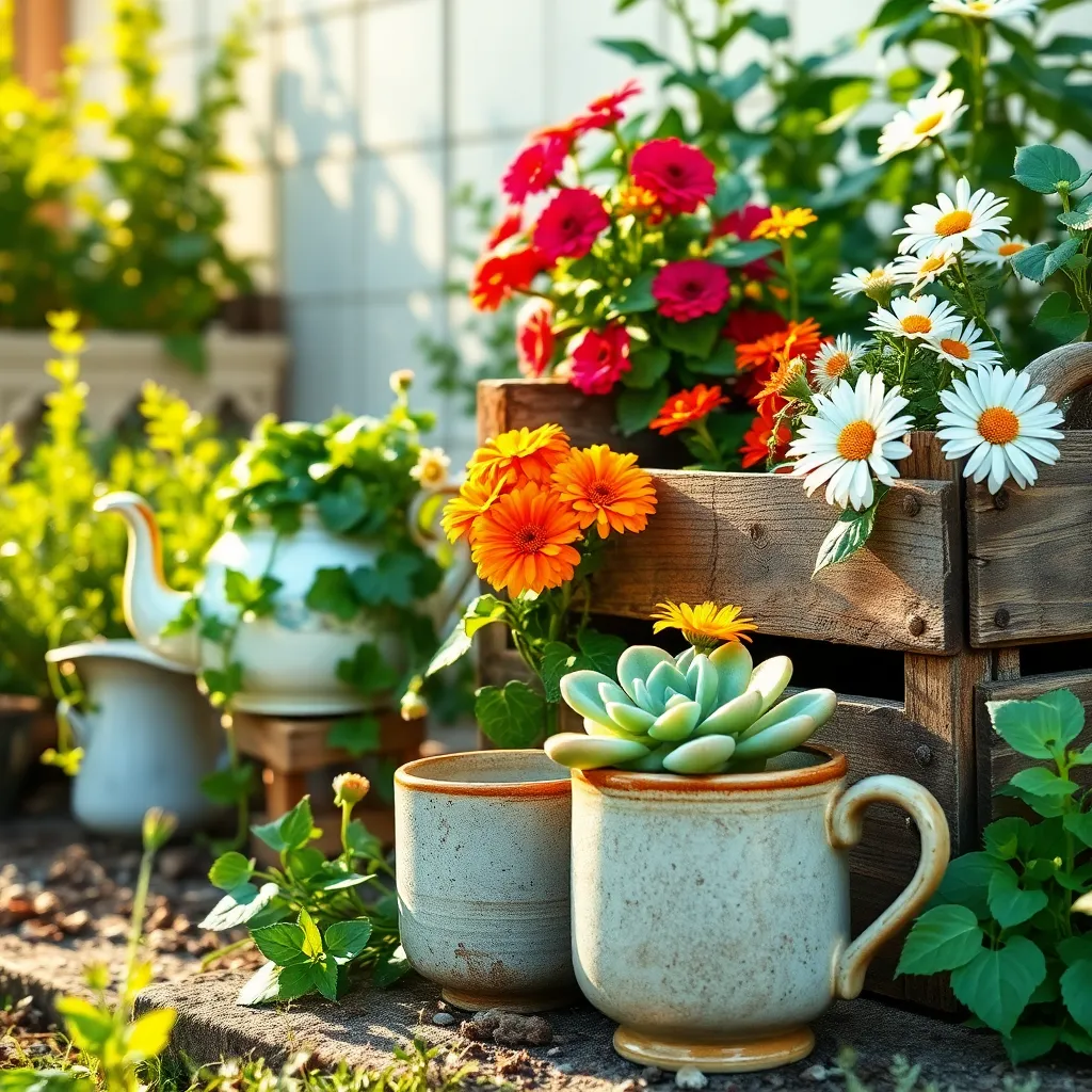 Reuse Household Items as Planters