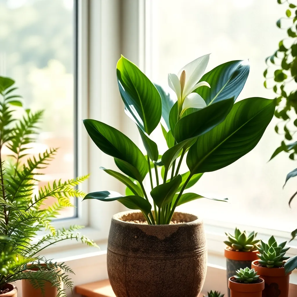 Peace Lily (Spathiphyllum spp.)