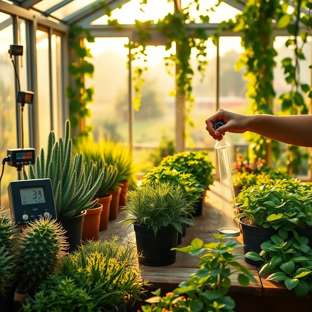 Managing Greenhouse Temperature and Humidity