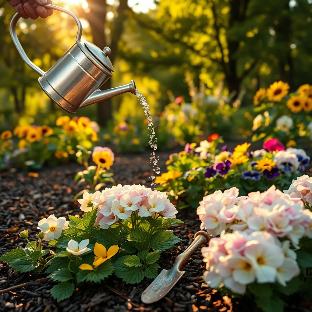 Water and Mulch Consistently
